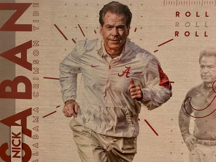 Saban sign at SEC media days